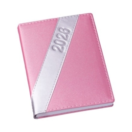 Agenda Metalizada Rosa com Prata - 185L