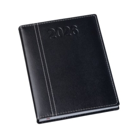 >Agenda Lisa Preta com Costura