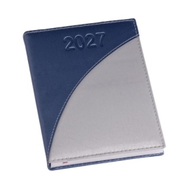 Agenda Metalizada Azul com Prata - 165L