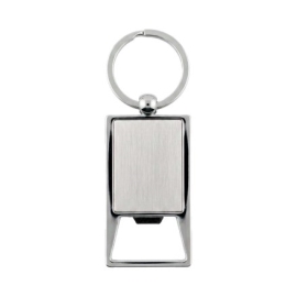 Chaveiro de Metal Executivo Abridor de Garrafas Retangular - C009