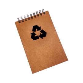 CADERNETA KRAFT ECOLÓGICA COM FUNDO PRETO  - LG3810 Preta