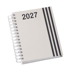 Agenda Wire-o Capa Premium com Faixa Cinza com Ano - LG3463
