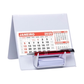 Calendário de Mesa Com Suporte para Rascunho 100 Peças - 45L Branco