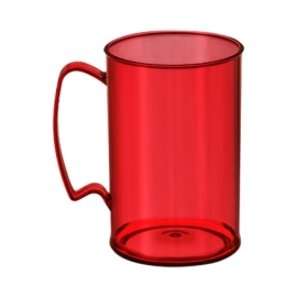 Caneca Chopp Vermelha Transparente - LG370 Vermelha