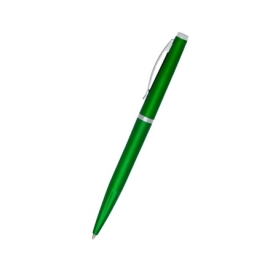Caneta Plástica Verde com Acionamento por Rotação - 12187 Verde