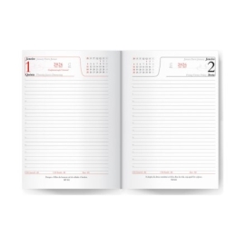 >Miolo de Agenda Diária Wire-o Refilado