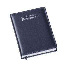 Agenda Compacta Metalizada Lisa Azul - 211L