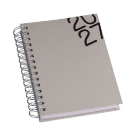 Agenda Wire-o Capa Premium Cinza com Ano - LG3458