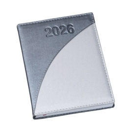 Agenda Metalizada Grafite com Prata - 160L