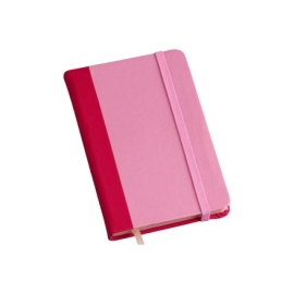Caderneta Pequena tipo MOLESKINE capa com Recorte Pink | Rosa Bebê Com Pauta - LG3714