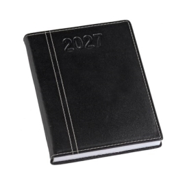 >Agenda Lisa Preta com Costura