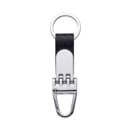 Chaveiro de Metal Executivo com Couro Sintético - C019