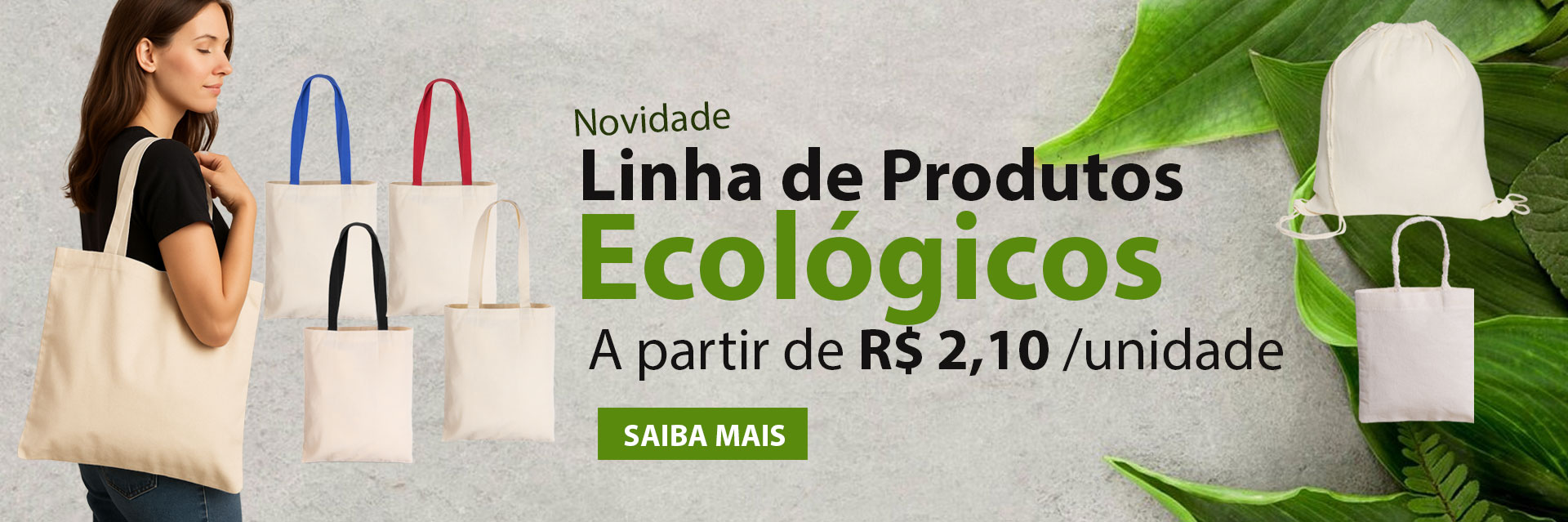 listagem de ecobags bolsas ecologicas